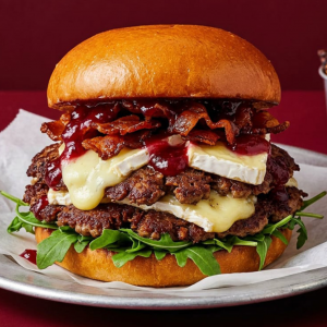 Brie and Cranberry Burger